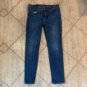 American Eagle Outfitters Men's Slim Jeans in Dark Blue 33x32